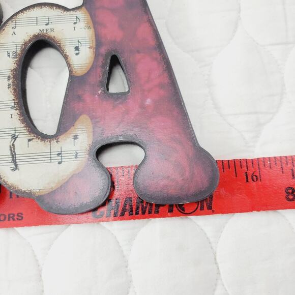 4th July Decor Patriotic AMERICA 3D Sign Collectible Wire Hanging 2018 New - Picture 5 of 6